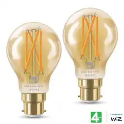 Costco 4lite WiZ LED A60 B22 Amber Filament Smart Bulbs 2 pack offer