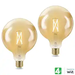 Costco 4lite WiZ Connected E27 Amber Filament Smart Bulbs 2 Pack offer