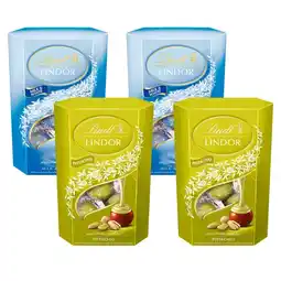 Costco Lindt Lindor Milk & White & Pistachio Chocolate Truffles, 4 x 200g offer