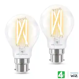 Costco 4lite WiZ Connected B22 Clear Filament Smart Bulbs 2 Pack offer