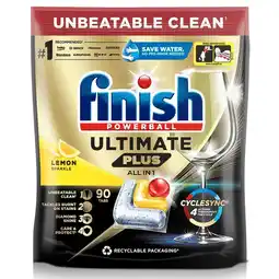 Costco Finish Ultimate Plus All in One Lemon Sparkle, 90 Pack offer