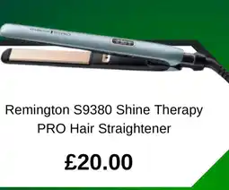 Asda Remington S9380 Shine Therapy PRO Hair Straightener offer