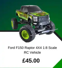 Asda Ford F150 Raptor 4X4 1:8 Scale RC Vehicle offer