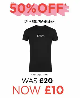 House of Fraser Emporio Armani Chest Logo T-Shirt offer