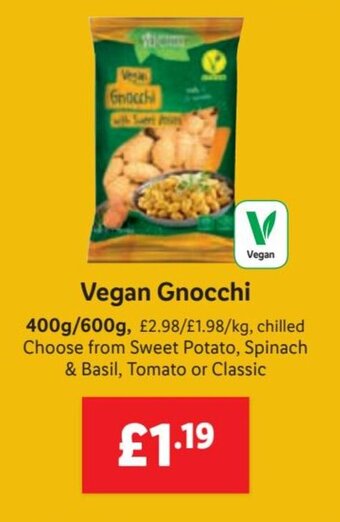 Lidl Vegan Gnocchi 400g/600g offer