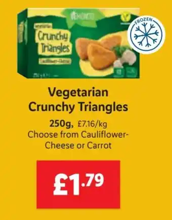 Lidl Vegetarian Crunchy Triangles 250g offer