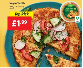 Lidl Vegan Tortilla 500g offer
