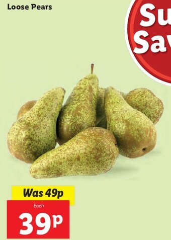 Lidl Loose Pears offer