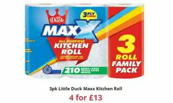 Farmfoods 3pk Little Duck Maxx Kitchen Roll offer