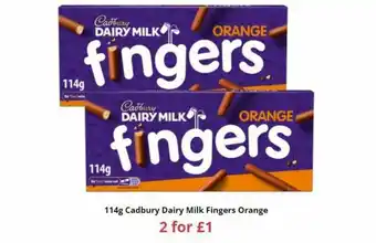Farmfoods Cadbury Dairy Milk Fingers Orange offer