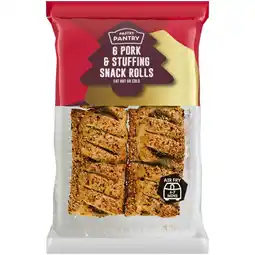 Iceland The Pastry Pantry 6 Pork & Stuffing Snack Rolls 180g offer