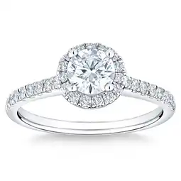 Costco 1.00ctw Round Brilliant Cut Diamond Halo Ring, Platinum offer