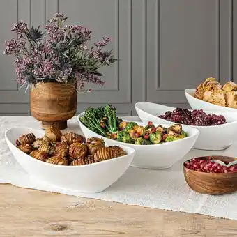 Costco Over & Back Stoneware Serving Bowls, 4 Piece offer