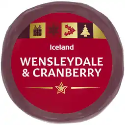 Iceland Iceland Wensleydale & Cranberry 100g offer