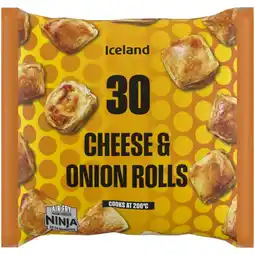 Iceland Iceland 30 (Approx.) Cheese & Onion Rolls 540g offer