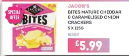 Bestway JACOBS Bites mature cheddar & caramelised onion crackers offer