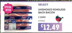 Bestway SELECT Unsmoked rindless back bacon offer