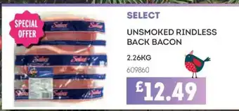 Bestway SELECT Unsmoked rindless back bacon offer