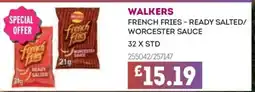 Bestway WALKERS French fries - ready salted/ worcester sauce offer
