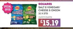 Bestway SQUARES Salt & vinegar/ cheese & onion offer