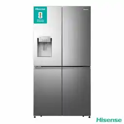 Costco Hisense RQ760N4SASE, Multidoor Fridge Freezer, E Rating in Stainless Steel offer