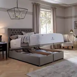 Costco Pocket Spring Bed Company Mulberry Mattress & Pebble Grey Full Ottoman Divan in 3 Sizes offer