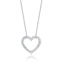 Costco 1.00ctw Round Brilliant Cut Diamond Heart Pendant, 14ct White Gold offer