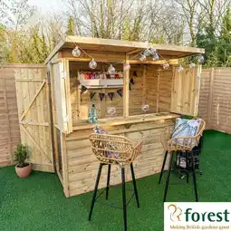 Costco Forest Garden 6ft x 3ft (1.8 x 0.9m) Wooden Garden Bar Entertainment Shed offer