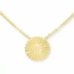 Costco 14ct Yellow Gold Textured Disc Pendant offer