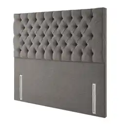 Costco Pocket Spring Bed Company Ravello Light Grey Fabric Full Height Headboard in 3 Sizes offer