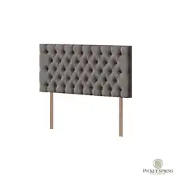 Costco Pocket Spring Bed Company Florence Light Grey Fabric Headboard in 3 Sizes offer