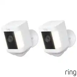 Costco Ring Battery Spotlight Cam Plus in White - 2 Pack offer