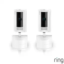 Costco Ring Pan-Tilt Indoor Cam 2 Pack in White offer