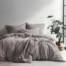 Costco Luff 700 Thread Count 100% Organic Bamboo Duvet Set Grey in 4 Sizes offer