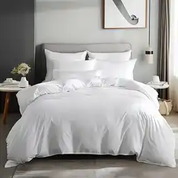 Costco Luff 700 Thread Count 100% Organic Bamboo Duvet Set White in 4 Sizes offer