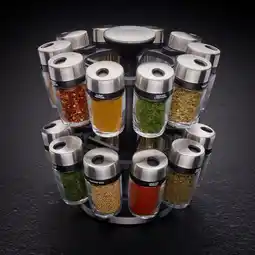 Costco Cole & Mason 20 Jar Filled Spice Rack Carousel offer