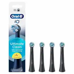 Costco Oral B iO Ultimate Clean Brush Heads in Black 4 Pack offer