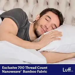 Costco Luff 700 Thread Count 100% Organic Bamboo Pillowcases 2 Pack in 3 Colours offer