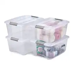 Costco IRIS OHYAMA 15L Storage Box with Lid - 4 pack offer