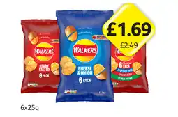 Londis Walkers Classic Pack, Ready Salted, Cheese & Onion offer