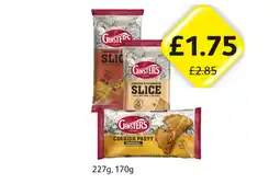 Londis Ginsters Peppered Steak Slice, Chicken & Mushroom Slice, Cornish Pasty offer