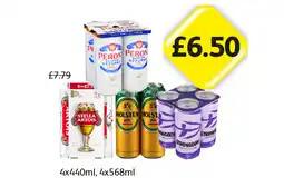 Londis Peroni, Stella Artois, Holsten, Strongbow Dark Fruits offer