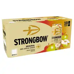 Iceland Strongbow Original Apple Cider Can 4.5% ABV 10x440ml offer