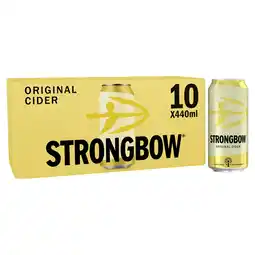 Iceland Strongbow Original Apple Cider Can 4.5% ABV 10x440ml offer