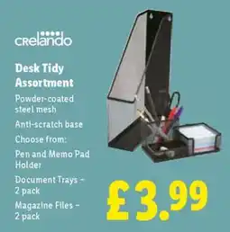 Lidl Desk Tidy Assortment offer