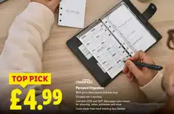 Lidl Personal Organiser offer