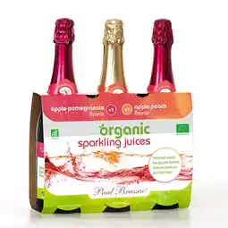 Costco Paul Brassac Organic Sparkling Fruit Juice, 3 x 750ml offer