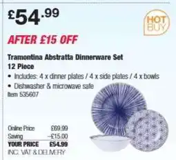 Costco Tramontina Abstratta Dinnerware Set offer