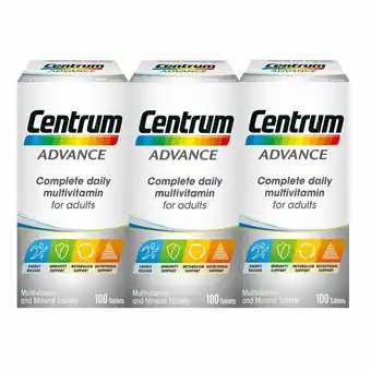 Costco Centrum Advanced Vitamins, 3 x 100 Pack offer