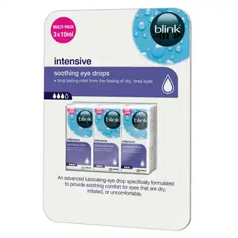 Costco Blink Intensive Soothing Eye Drops, 3 x 10ml offer